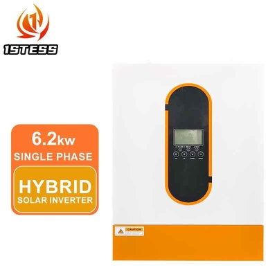 খাঁটি সাইন ওয়েভ 6.2KW হাইব্রিড ইনভার্টার 48V এমপিপিটি চার্জিং মোড অন / অফ গ্রিড সৌর ইনভার্টার হাইব্রিড