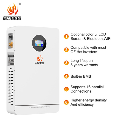 100Ah 5.12kw হোম শক্তি সঞ্চয় ব্যাটারি সৌর শক্তি সঞ্চয় ব্যাটারি সিস্টেম lifepo4 লিথিয়াম ব্যাটারি শক্তি সঞ্চয়