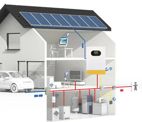 48V 5.5kw সৌর হাইব্রিড ইনভার্টার অন/অফ গ্রিড 6.2KW হাইব্রিড ইনভার্টার ফ্রিকোয়েন্সি 50Hz/60Hz