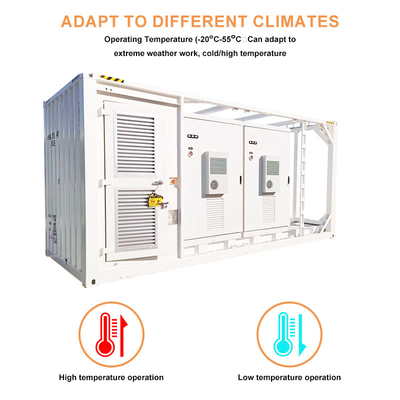 500kW 1MW লিথিয়াম ব্যাটারি ESS সৌর শক্তি ব্যাটারি সিস্টেম ধারক 1 MWh 2 MWh বাণিজ্যিক জন্য