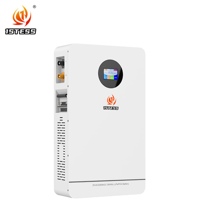 5.12kWh স্টোরেজ সিস্টেম লিথিয়াম 200ah 25.6V Lifepo4 ব্যাটারি দেয়াল মাউন্ট