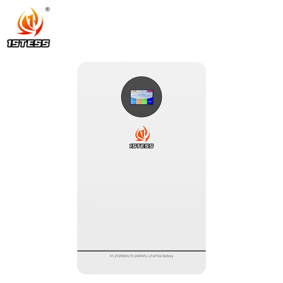 দেয়াল মাউন্ট হোম শক্তি সঞ্চয় ব্যাটারি 51.2V 200ah 10.24kwh লিথিয়াম আয়ন রসায়ন উচ্চ ক্ষমতা