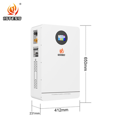 ওয়াল মাউন্ট 200Ah 10.24kwh Lifepo4 ব্যাটারি স্টোরেজ সলিউশন 51.2V Lifepo4 সৌর স্টোরেজ ব্যাটারি