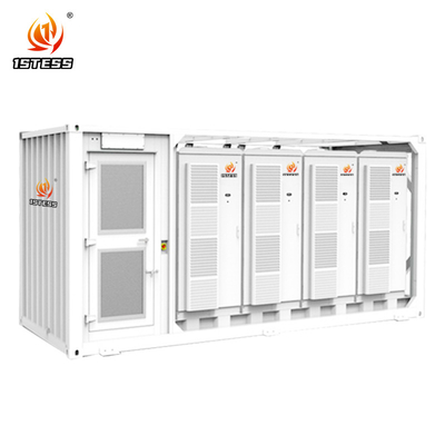 মডুলার ডিজাইন কনটেইনারাইজড ইএসএস 1MWh ক্ষমতা 20 ফুট আকার ভোল্টেজ ব্যাপ্তি 400-800V সৌর বায়ু সংহতকরণের জন্য