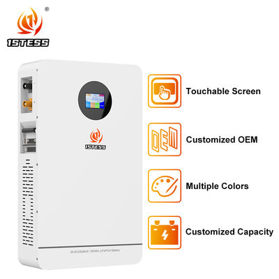 উচ্চ-ক্ষমতা সম্পন্ন 200Ah হোম এনার্জি স্টোরেজ ব্যাটারি 25.6V 5.12kWh, 6000+ চক্র