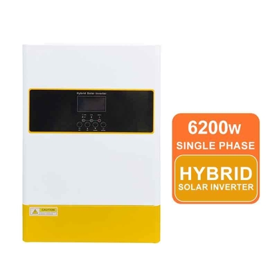 এমপিপিটি সোলার চার্জার 6.2KW হাইব্রিড ইনভার্টার খাঁটি সাইন ওয়েভ 48VDC একক তিন ফেজ ধুলো প্রতিরোধী