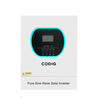 অফ গ্রিড হাইব্রিড সোলার ইনভার্টার সিঙ্গেল ফেজ 48V 5.5kw 6.2kw পিওর সাইন ওয়েভ, ওভারলোড সুরক্ষা এবং বিল্ট-ইন MPPT সহ