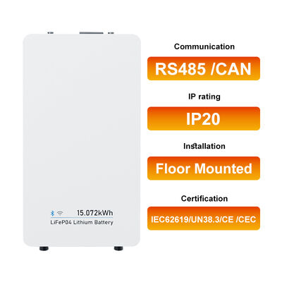 ৪৮ভি ৩১৪Ah ১৫kWh LiFePO4 লিথিয়াম ব্যাটারি প্যাক অল ইন ওয়ান ওয়াল মাউন্টেড হোম এনার্জি স্টোরেজ ইউনিট