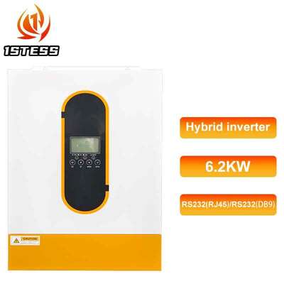 6500W সৌর ইনপুট 6200W এসি আউটপুট 48V সিঙ্গল ফেজ এমপিপিটি উচ্চ ভোল্টেজ হোম সিস্টেমের জন্য খাঁটি সাইন ওয়েভ ইনভার্টার