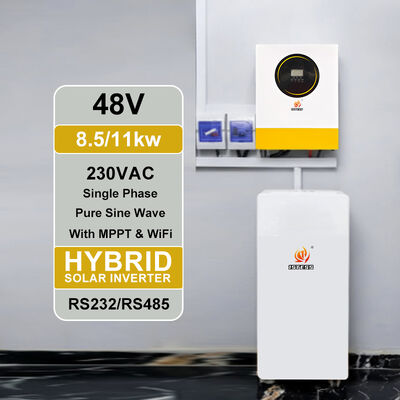 11KW 48Vdc Pure Sine Wave Off Grid Inverter Dual MPPT 160A High Voltage PV String Input