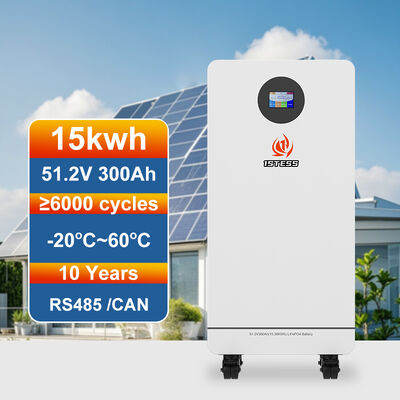 পোর্টেবল হোম ব্যাকআপ পাওয়ার 300Ah LiFePO4 15.36kWh টাচ স্ক্রিন ওভারচার্জ ডিসচার্জ সুরক্ষা